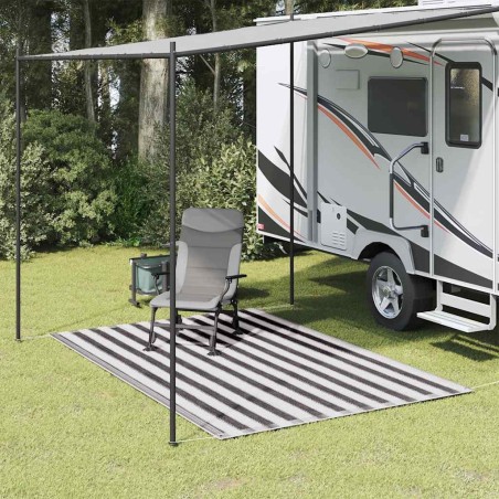 Tapis de tente 250x200 cm Anthracite et blanc 630734630734