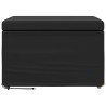 Tabouret Noir Cuir Synthétique et Bois Composite 630746630746