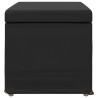 Tabouret Noir Cuir Synthétique et Bois Composite 630746630746