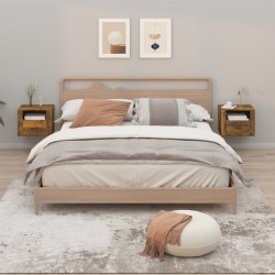 Tables de chevet murales 2 pcs Chêne fumé 50x36x40 cm 630748630748