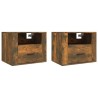 Tables de chevet murales 2 pcs Chêne fumé 50x36x40 cm 630748630748