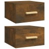 Tables de chevet murales 2 pcs chêne fumé 35x35x20 cm 630749630749
