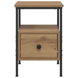 Tables de chevet 2 pcs chêne artisanal bois d'ingénierie 630750630750