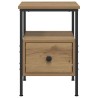 Tables de chevet 2 pcs chêne artisanal bois d'ingénierie 630750630750