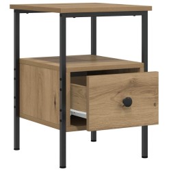 Tables de chevet 2 pcs chêne artisanal bois d'ingénierie 630750630750