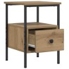 Tables de chevet 2 pcs chêne artisanal bois d'ingénierie 630750630750