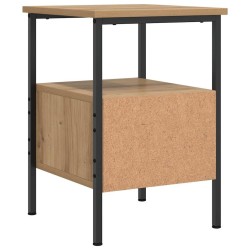 Tables de chevet 2 pcs chêne artisanal bois d'ingénierie 630750630750