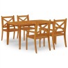 Ensemble à manger de jardin 5 pcs Bois d'acacia solide 630754630754