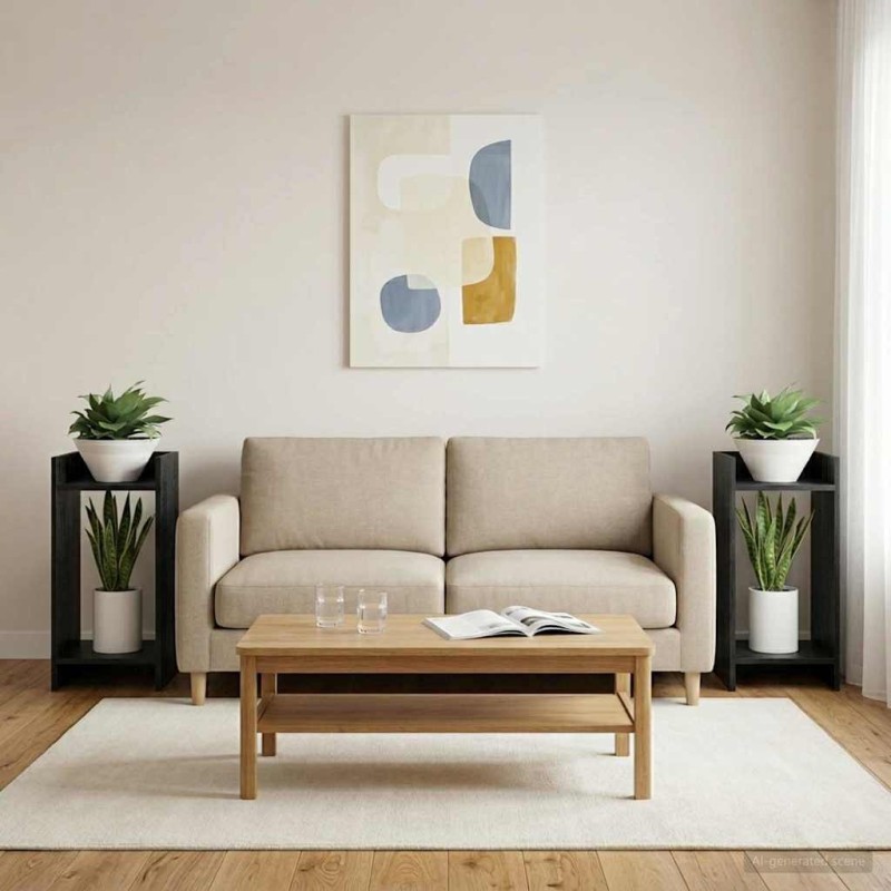 Support de Plante Chêne Noir 30 x 30 x 60 cm Bois d’ingénierie 630759630759