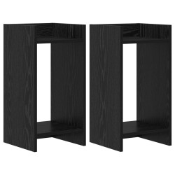Support de Plante Chêne Noir 30 x 30 x 60 cm Bois d’ingénierie 630759630759