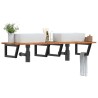 Étagère de vasque murale acier et bois massif d'acacia 630760630760