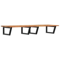 Étagère de vasque murale acier et bois massif d'acacia 630760630760