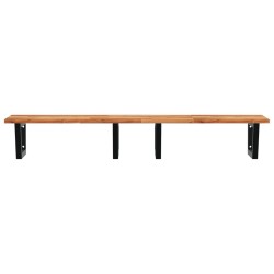 Étagère de vasque murale acier et bois massif d'acacia 630760630760