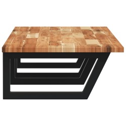 Étagère de vasque murale acier et bois massif d'acacia 630760630760
