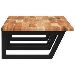 Étagère de vasque murale acier et bois massif d'acacia 630762630762