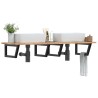 Étagère de vasque murale acier et bois massif d'acacia 630763630763