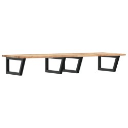 Étagère de vasque murale acier et bois massif d'acacia 630763630763