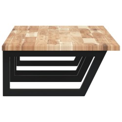 Étagère de vasque murale acier et bois massif d'acacia 630763630763