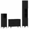 Ensemble de mobilier de salle de bain 3 pcs Chêne noir 630764630764