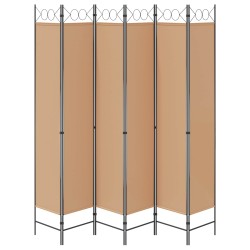 Paravent à 6 panneaux Beige 240 x 220 cm Tissu 630765630765