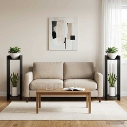 Support de Plante 2 pc Chêne Noir 30 x 30 x 100 cm 630767630767