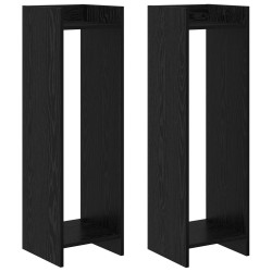Support de Plante 2 pc Chêne Noir 30 x 30 x 100 cm 630767630767