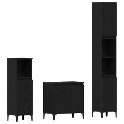 Ensemble de mobilier de salle de bain 3 pcs Chêne noir 630768630768
