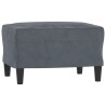 Fauteuil avec repose-pied Gris foncé 60 cm Velours 630769630769