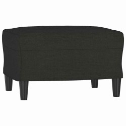 Fauteuil avec repose-pied Noir 60 cm Tissu 630771630771