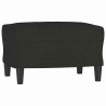 Fauteuil avec repose-pied Noir 60 cm Tissu 630771630771