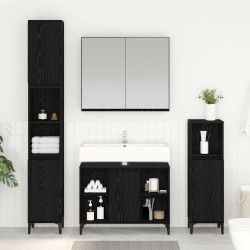 Ensemble de mobilier de salle de bain 3 pcs Chêne noir 630772630772