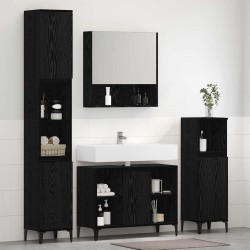 Ensemble de mobilier de salle de bain 3 pcs Chêne noir 630772630772