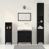 Ensemble de mobilier de salle de bain 3 pcs Chêne noir 630773630773