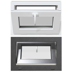 Fenêtre de sous-sol RISOR 60 x 40 cm PVC et verre Anthracite 630774630774