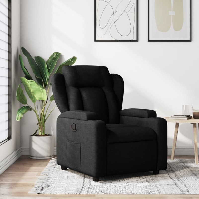 Fauteuil inclinable en tissu noir 630775630775