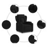 Fauteuil inclinable en tissu noir 630775630775