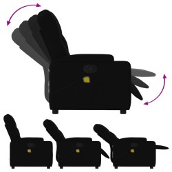 Fauteuil inclinable de massage noir tissu 630776630776