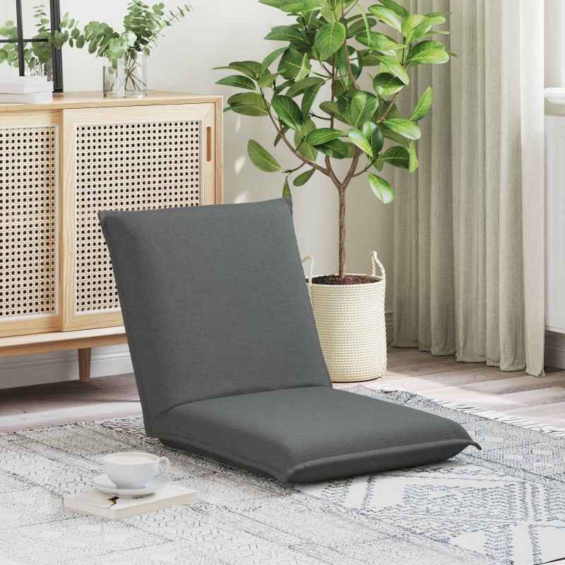 Fauteuil de sol ajustable Gris foncé Tissu 630778630778