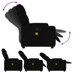 Fauteuil de massage inclinable noir tissu 630779630779
