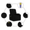Fauteuil de massage inclinable noir tissu 630779630779