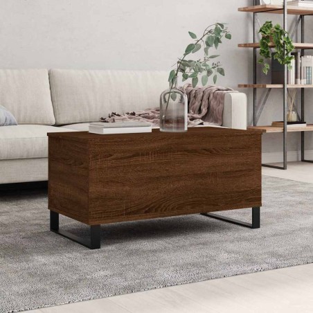 Table basse Chêne marron 90x44,5x45 cm Bois d'ingénierie 630784630784