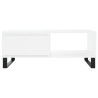 Table basse blanc 90x60x35 cm bois d'ingénierie 630786630786
