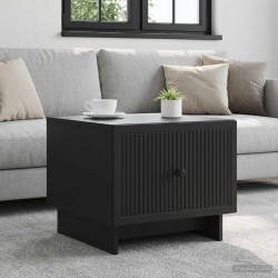 Table basse avec tiroir Noir 49 x 50 x 40 cm Bois d'ingénierie 630787630787