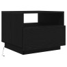 Table basse avec lumières LED chêne noir 50x49x40 cm 630788630788