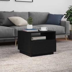 Table basse avec lumières LED chêne noir 50x49x40 cm 630788630788