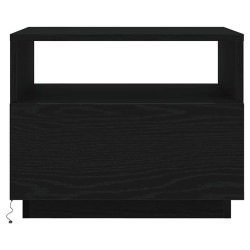 Table basse avec lumières LED chêne noir 50x49x40 cm 630788630788