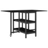 Table à dîner 122 x 80 x 76,5 cm Bois d'ingénierie Chêne noir 630791630791