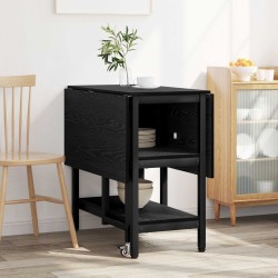 Table à dîner 122 x 80 x 76,5 cm Bois d'ingénierie Chêne noir 630791630791