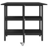 Table à dîner 122 x 80 x 76,5 cm Bois d'ingénierie Chêne noir 630791630791