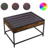 Table basse avec LED infini chêne fumé 70x50x41 cm 630792630792